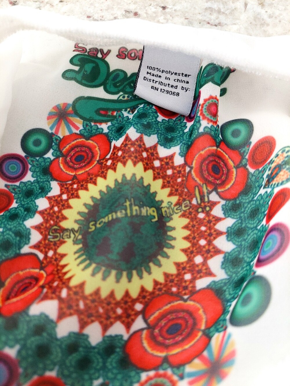 Desigual Prisca Mandala Hi-Low Tunic Top Size S - Picture 13 of 16